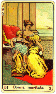 CARD OF LA DONNA MARITATA RIGHT AND REVERSE - READING OF THE GYPSY SIBILLE ON LOVE CAREER LUCK FOR FREE ONLINE